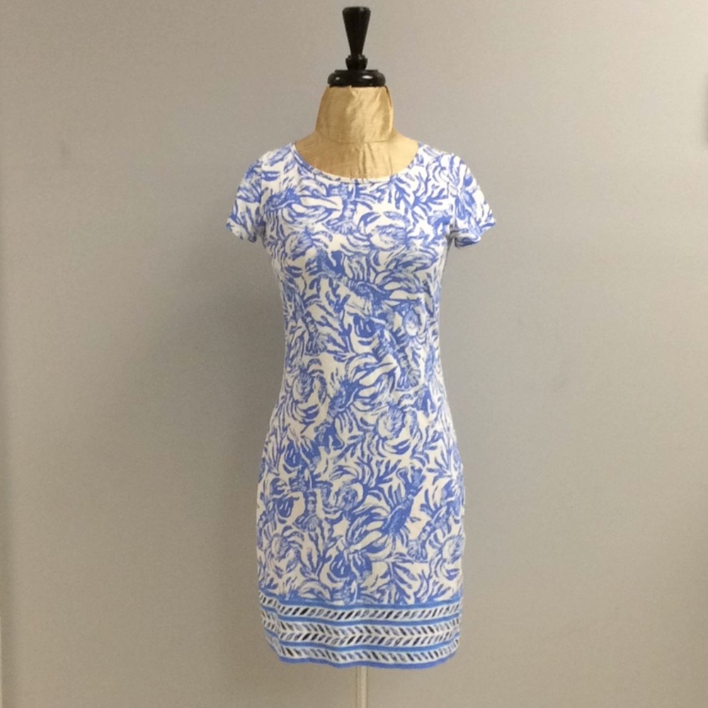 Lilly Pulitzer “Marlowe” Blue &White T-shirt Dress